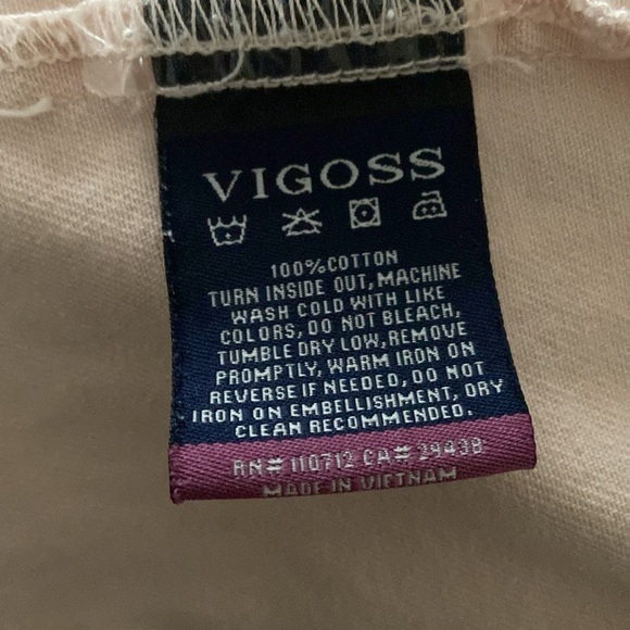 Vigoss Blush Pink Casual 100% Cotton Raw Hem Cropped Jean Jacket Size Large - Picture 6 of 6